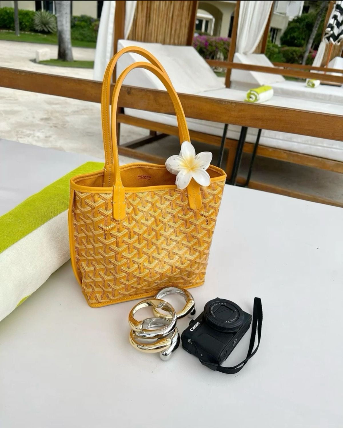 Goyard Goyardine Mini Anjou Bag (Yellow)