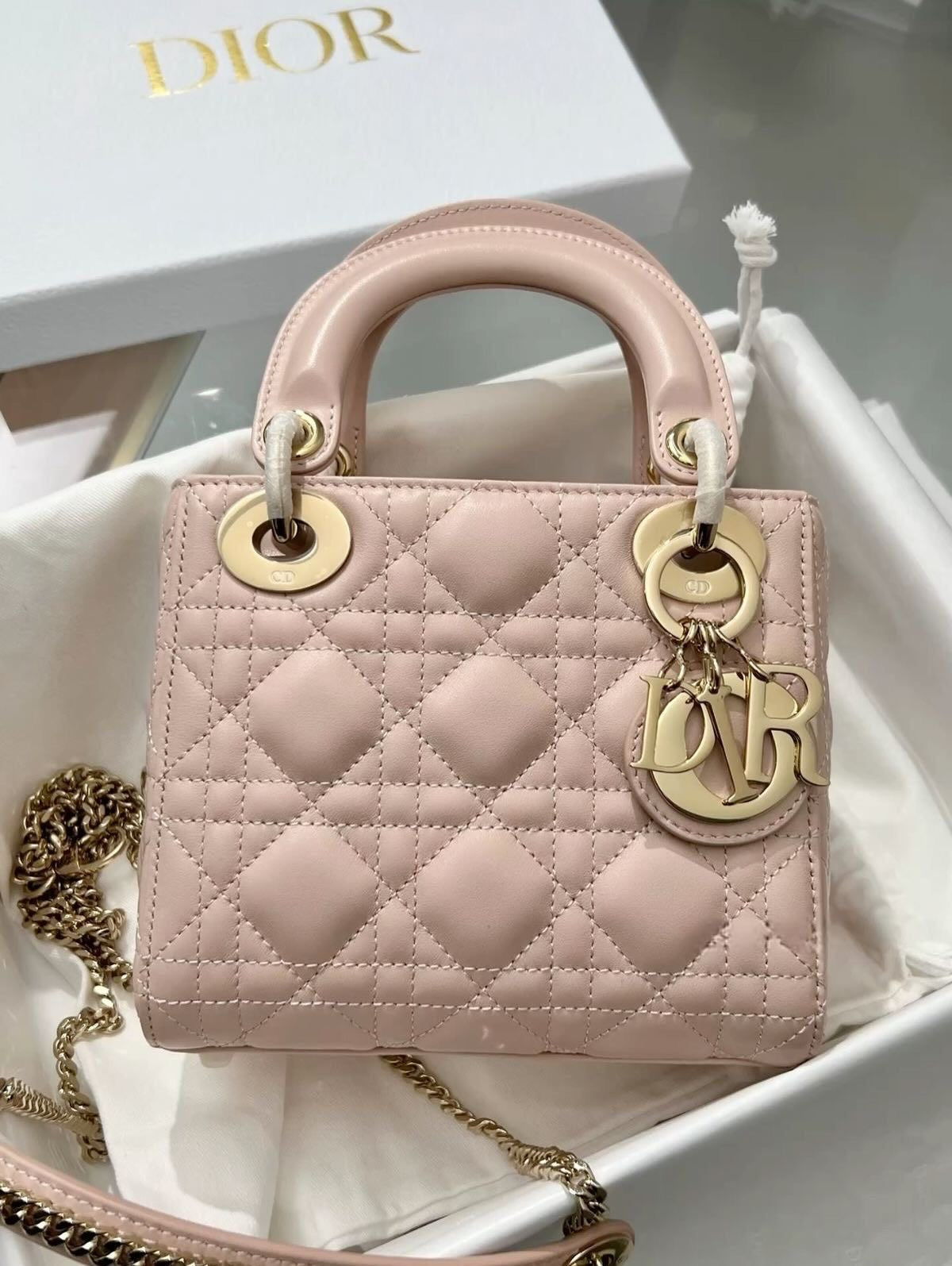 Christian Dior Mini Lady Bag - Pink