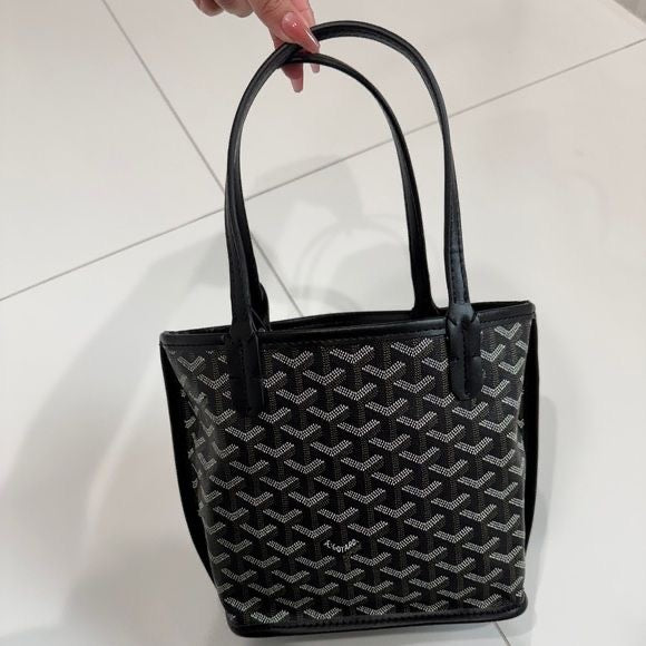 Goyard Goyardine Mini Anjou Bag (Black)