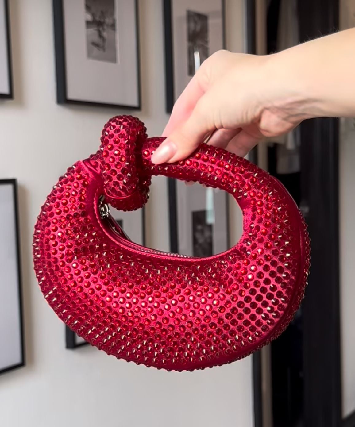 Abacus Artificial Crystal Mini Top Handle Bag