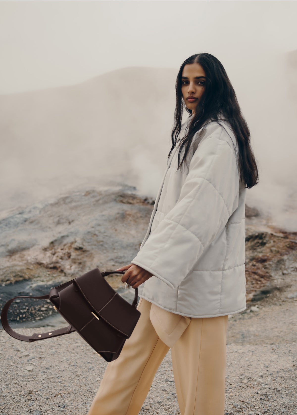 POLÈNE MOKKI EDITION TEXTURED BAG