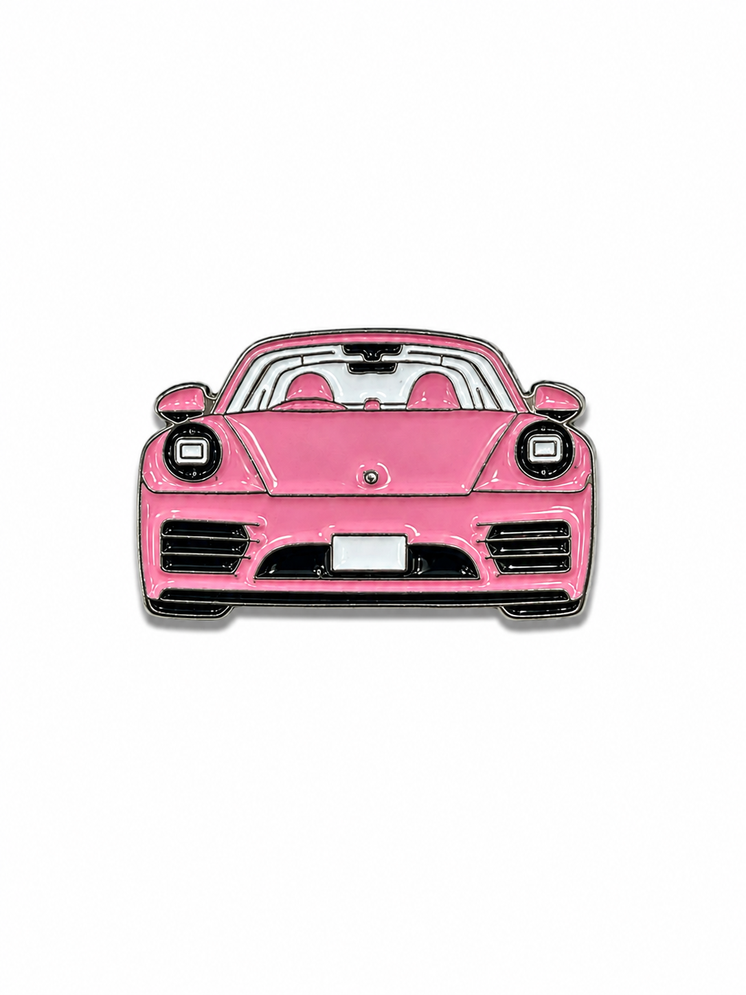 Pink Sports Car Metal Phone Sticker