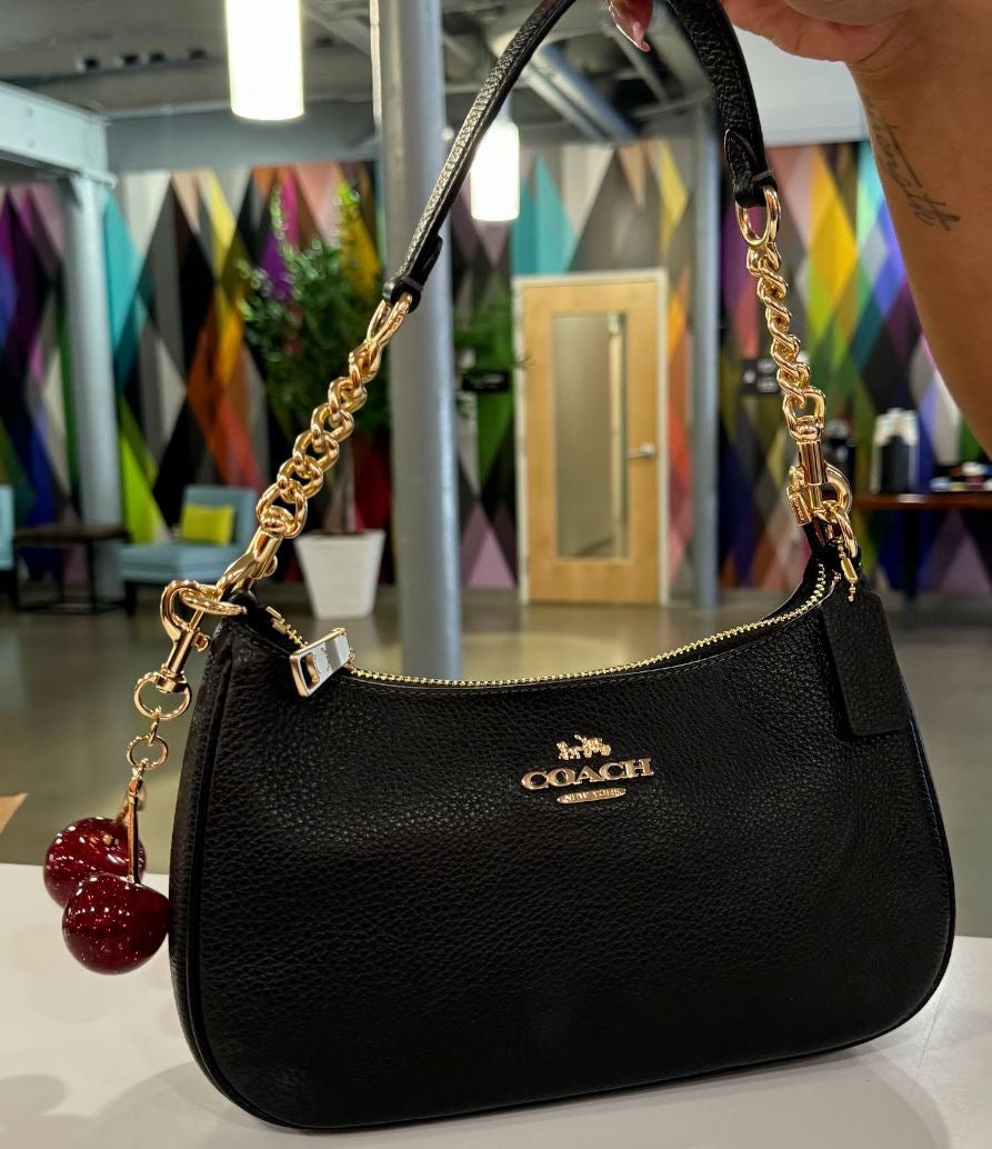 Coach Teri Shoulder Bag Dupe – (Plain Black) | Luxury-Inspired Design