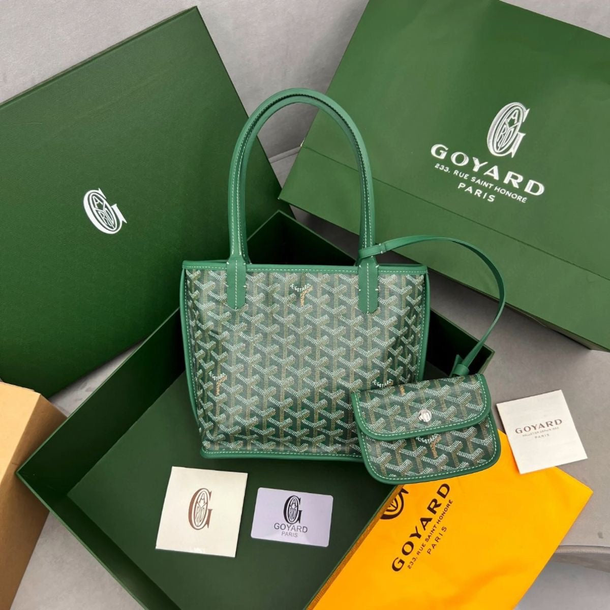 Goyard Goyardine Mini Anjou Bag (Green)