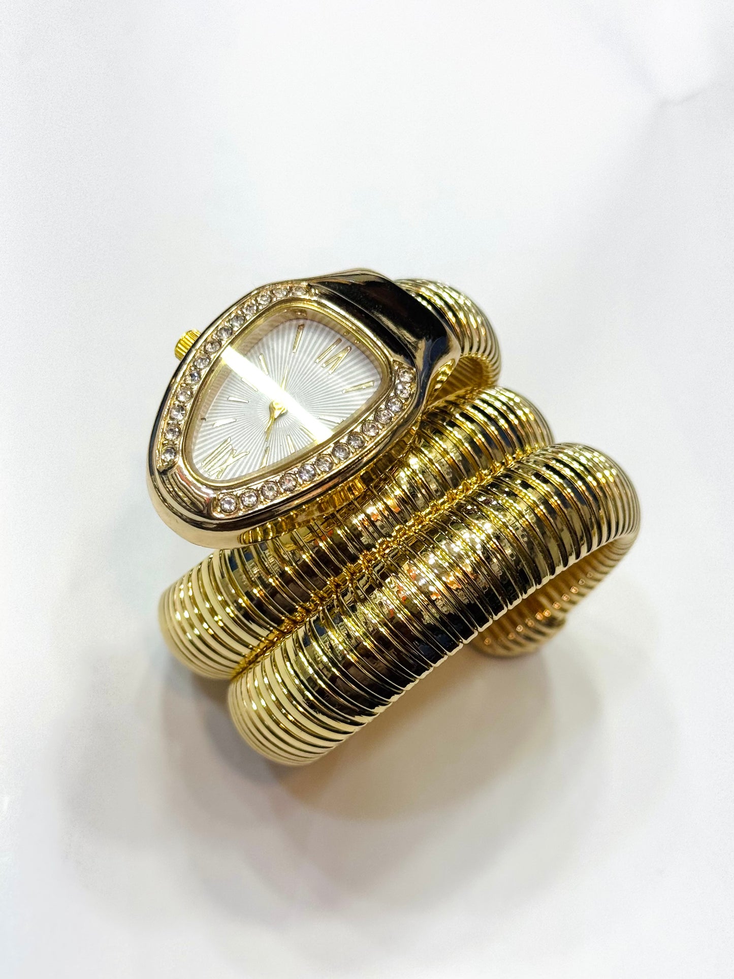 Bvlgari Replica Snake Watch - White