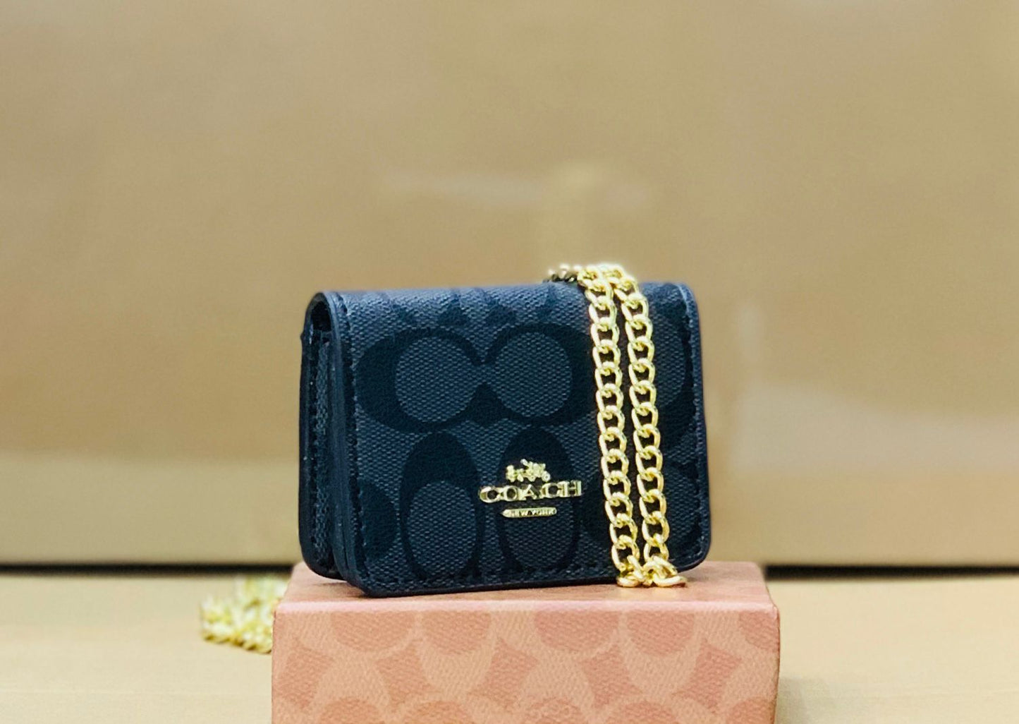 Coach Mini Wallet (Grey Black)