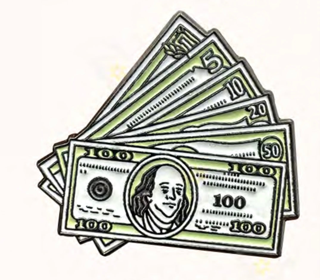 Money Stack (Dollar Bills) Metal Phone Sticker