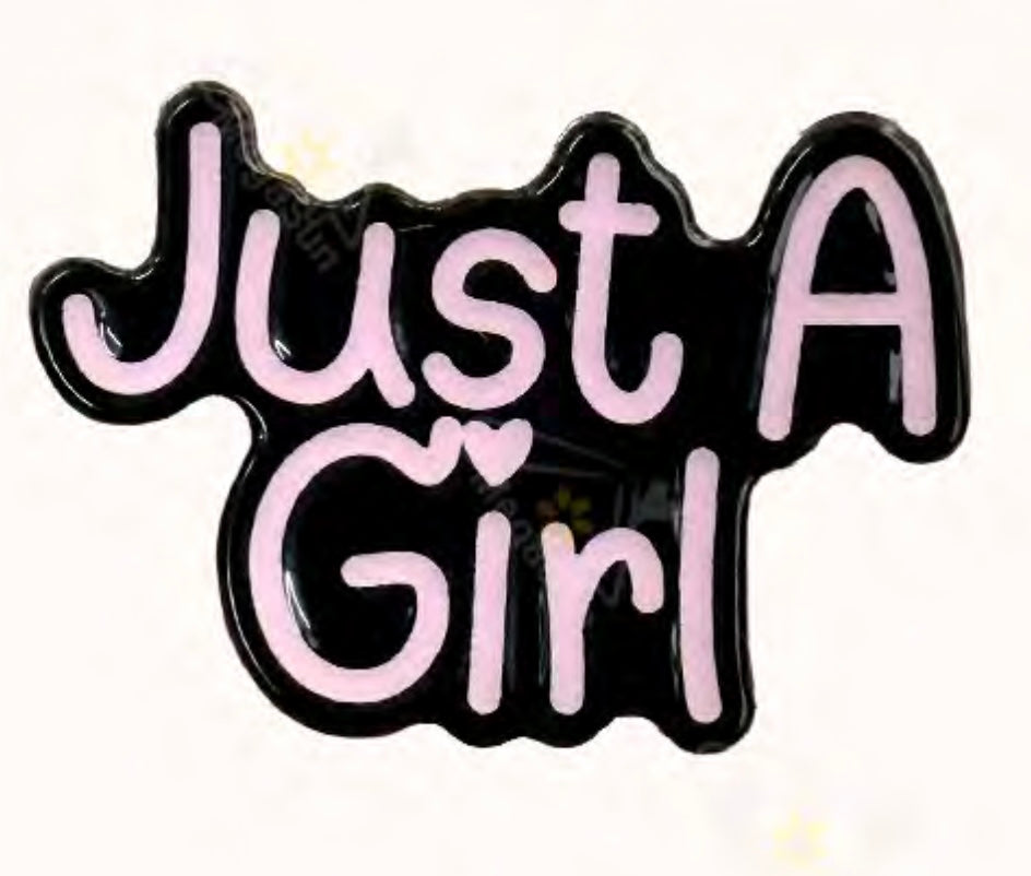 Just A Girl Metal Phone Sticker