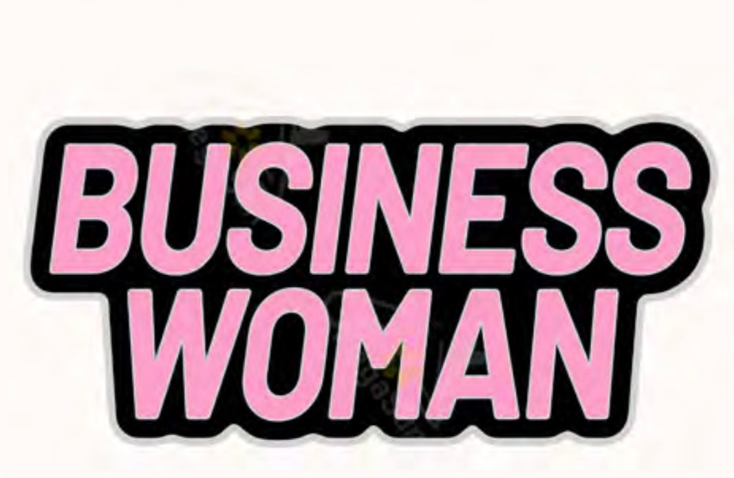 Business Women Metal Phone Sticker