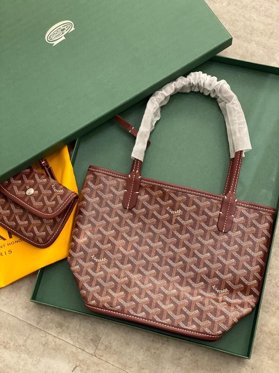 Goyard Goyardine Mini Anjou Bag (Burgundy)