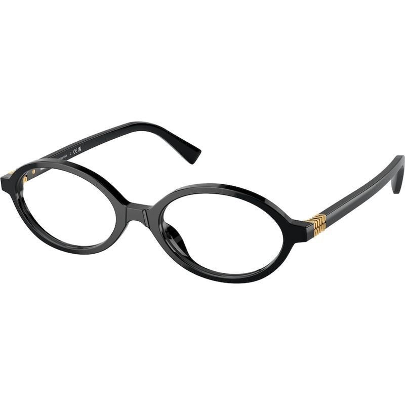 Miu Miu Oval Transparent Sunglasses (Black)