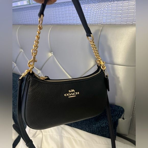 Coach Teri Shoulder Bag Dupe – (Plain Black) | Luxury-Inspired Design