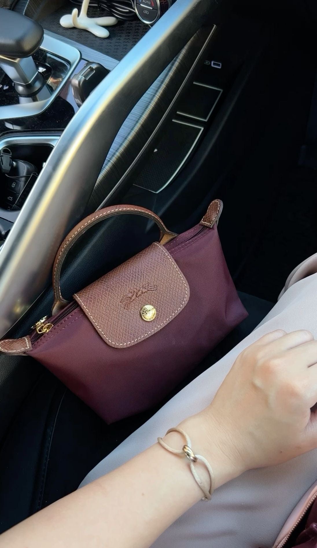 Mini Long Champ Bag (Maroon)