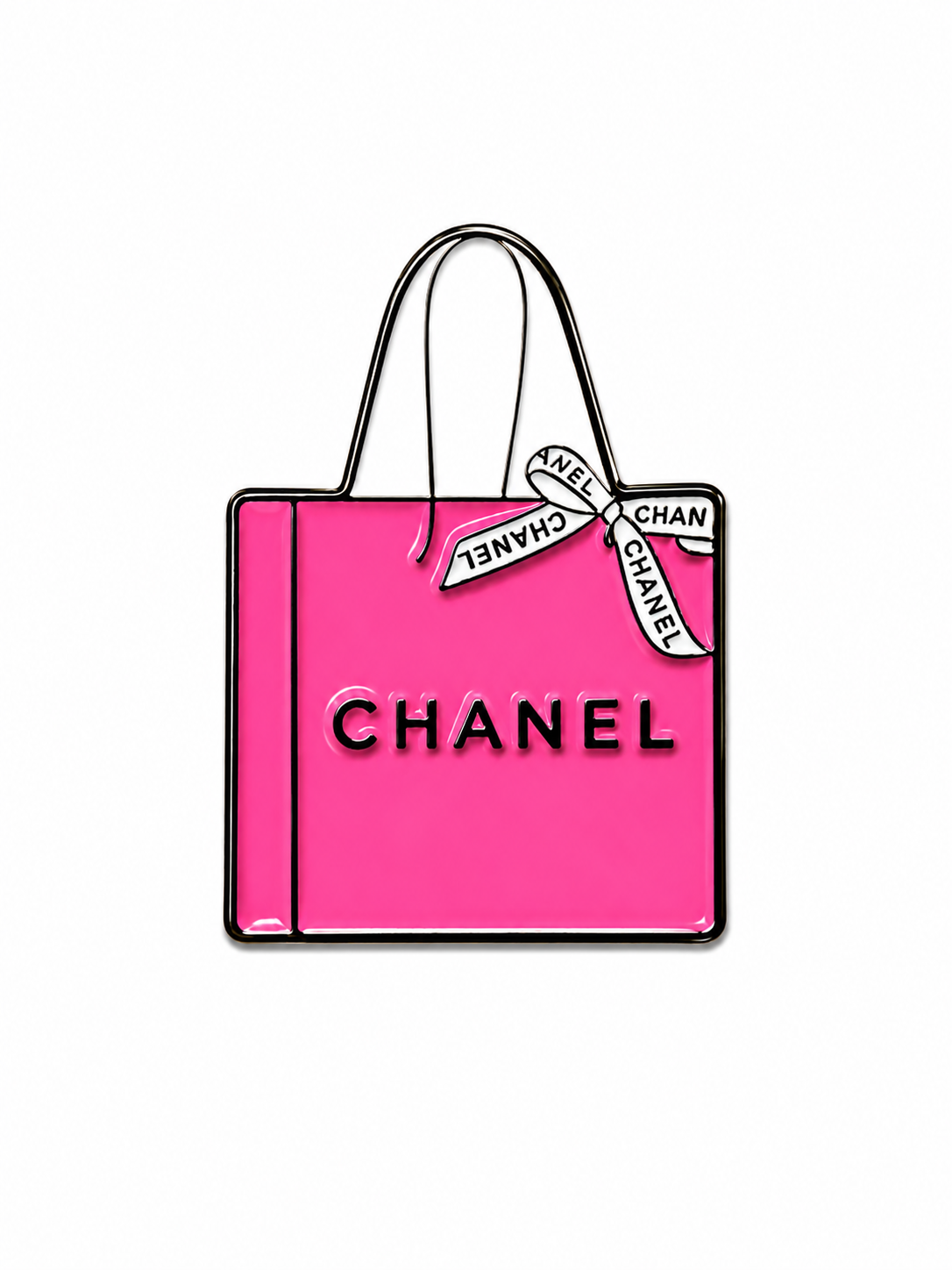 Chanel Pink Shopping Bag Metal Phone Sticker
