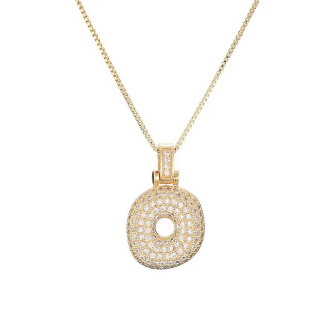 Bubble Letter Necklace – Gold | 18K Gold Plated Stainless Steel | Tarnish-Free