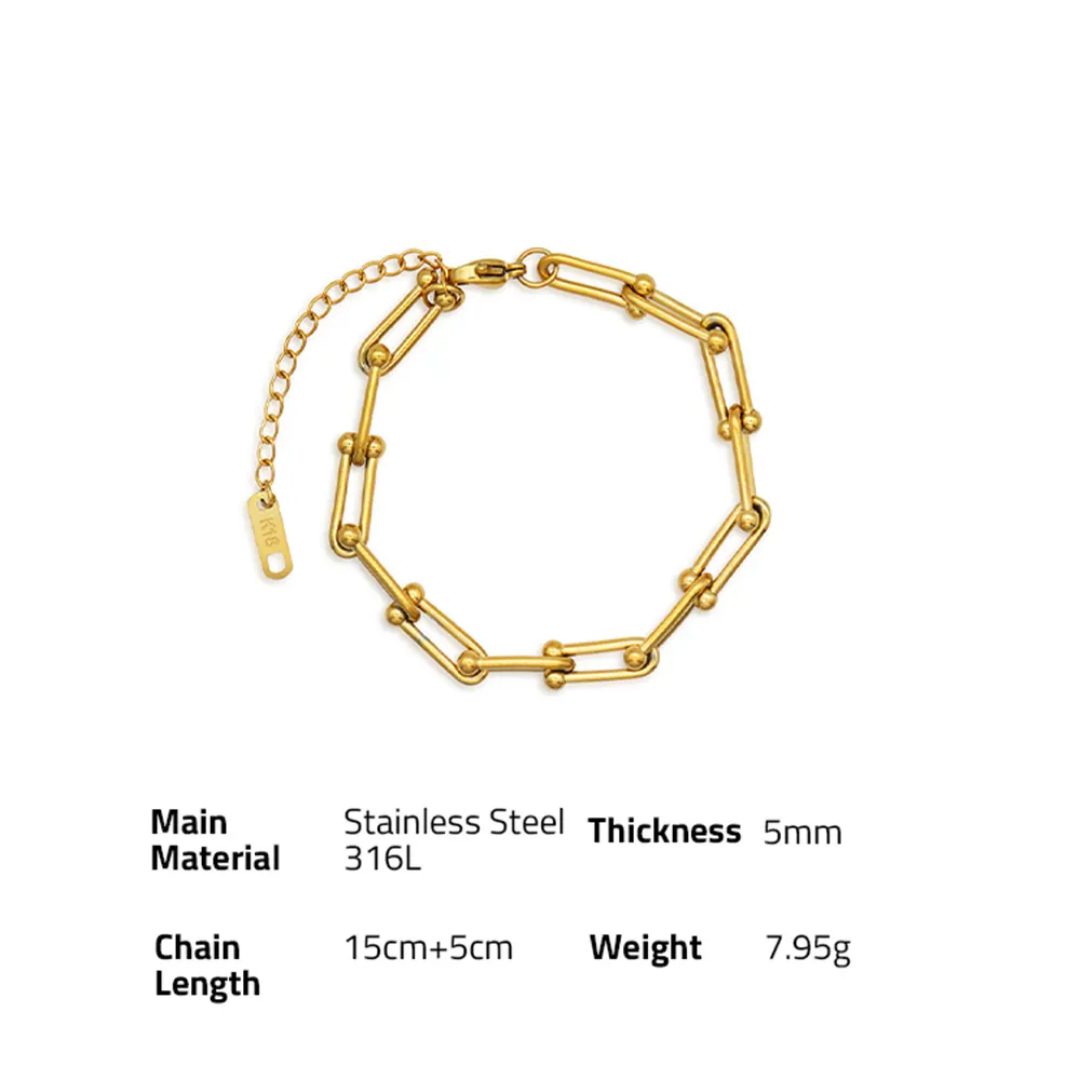 Love Lock Bracelet | Stainless Steel | 18K Gold Plated