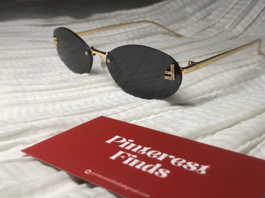 Fendi First Crystal Oval Sunglasses (Comes With Simple Plastic Packaging)