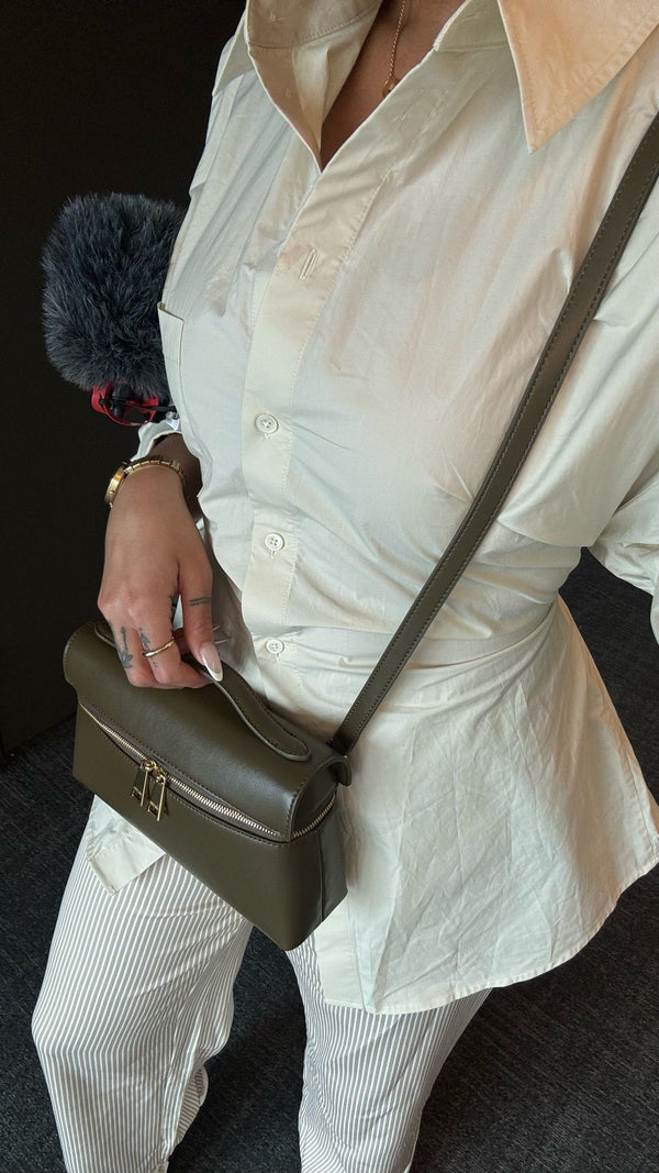 Thea top handle bag - olive