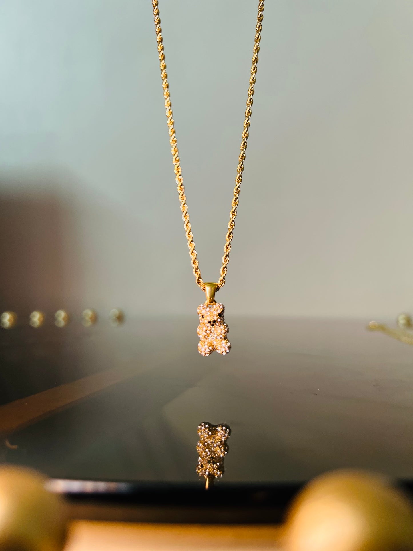 Teddy Bear Necklace | Stainless Steel | 18K Gold Plated | Tarnish-Free