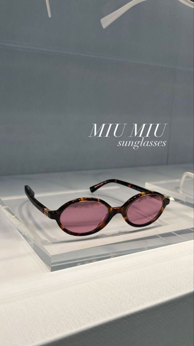 Miu Miu Oval Sunglasses (Brown Cheetah)