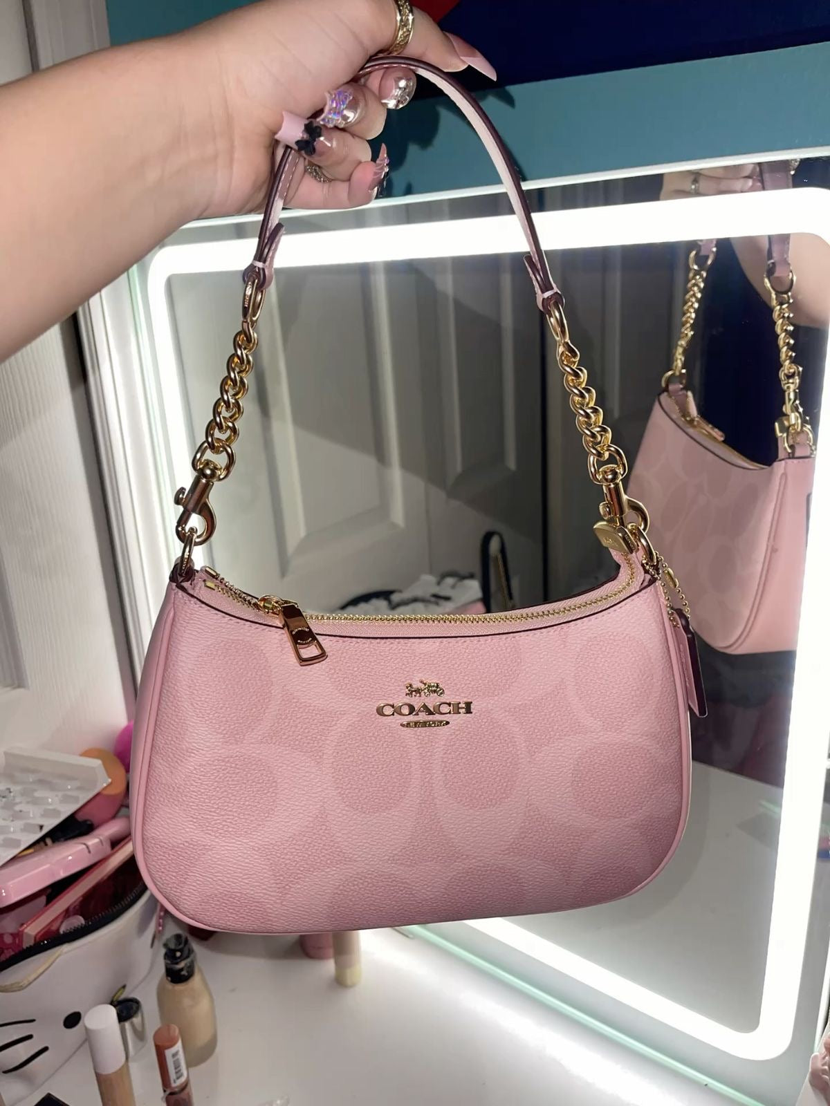 Coach Teri Shoulder Bag High Quality (Pink)