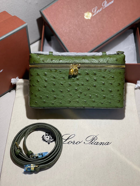 Loro Piana Extra Pocket L19 Ostrich Leather Bag