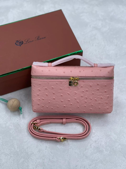 Loro Piana Extra Pocket L19 Ostrich Leather Bag