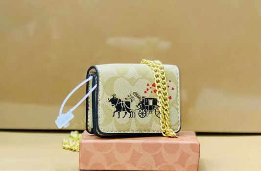 Coach Mini Wallet (Floral Beige)