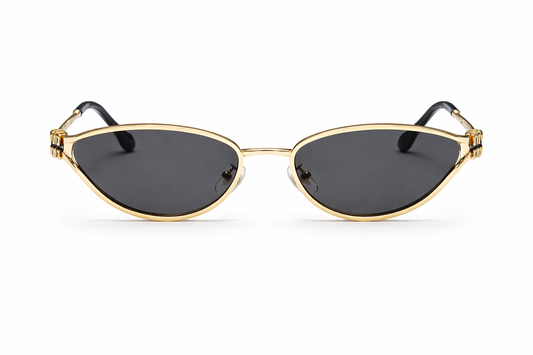 MIU MIU Gold Cat-Eye Metal Sunglasses