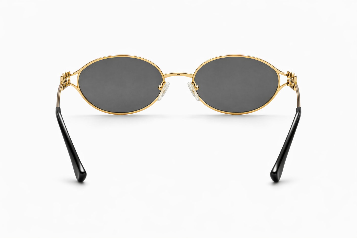 Miu Miu Oval Gold Luxury Metal Sunglasses