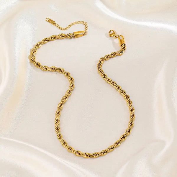 Bold Rope Chain | Stainless Steel | 18K Gold Plated | Tarnish-Free