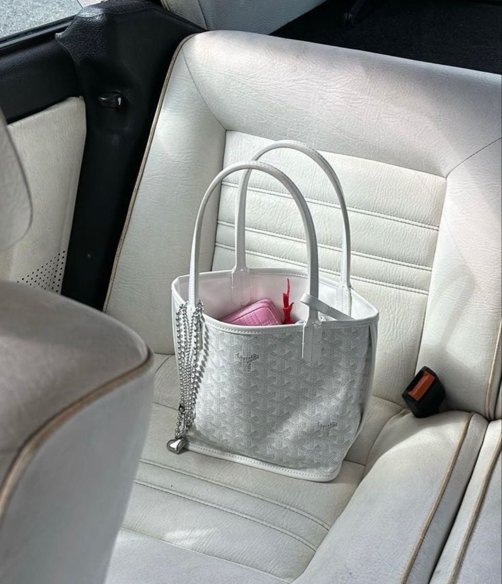 Goyard Goyardine Mini Anjou Bag (White)