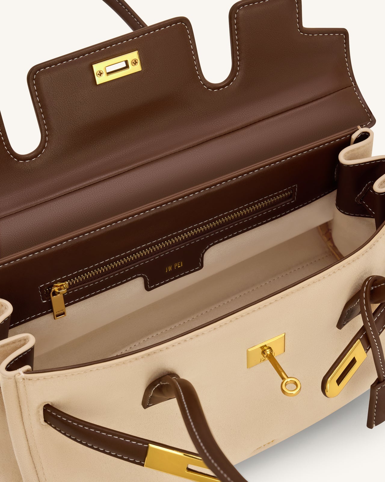 JW PEI Yara Shoulder Bag - Beige And Brown