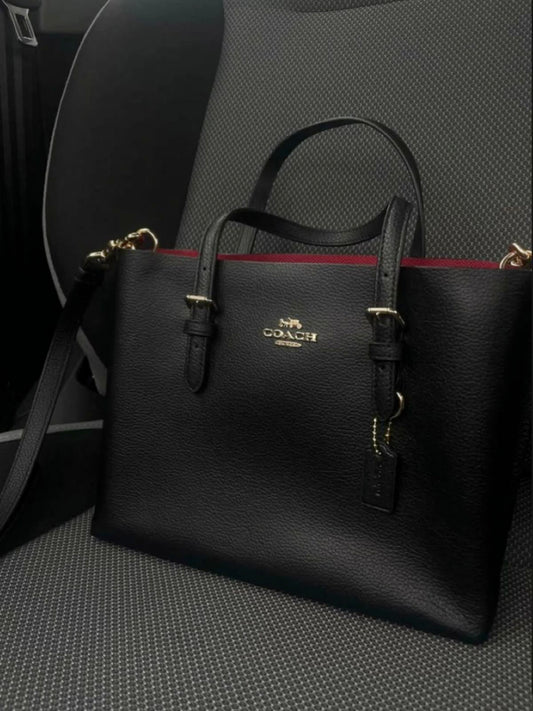 Coach Mollie Tote Bag In Signature Canvas (Black)