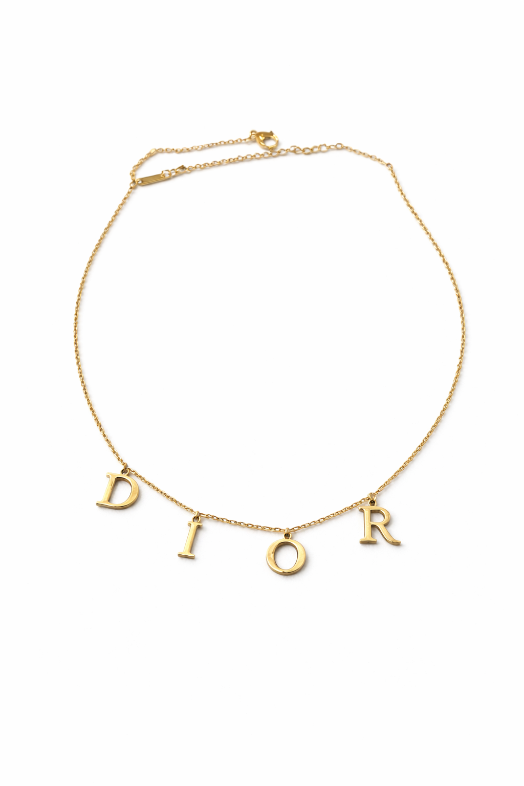 Dior Iconic Letter Necklace – Gold Finish