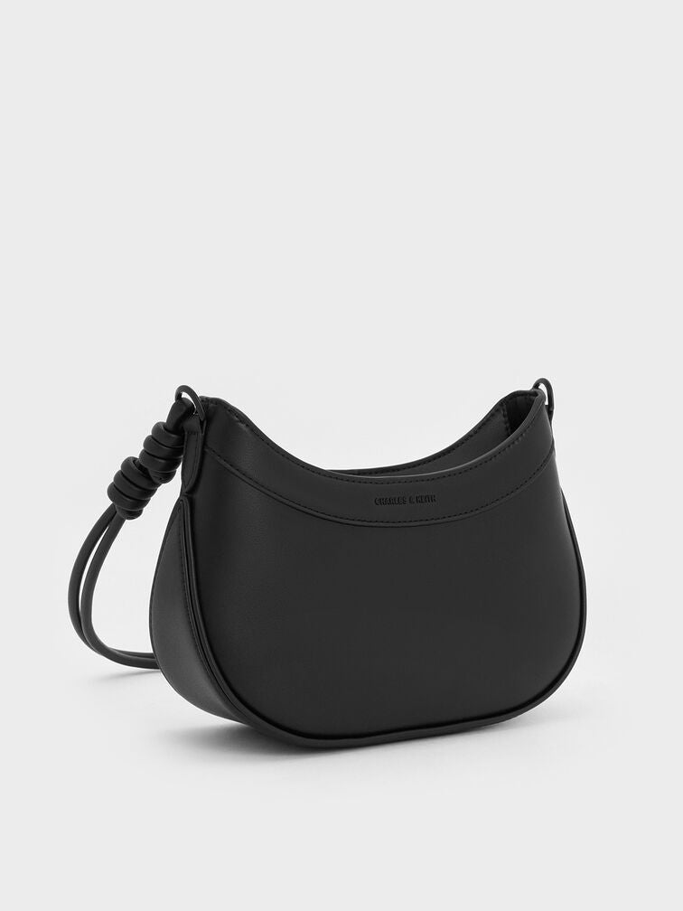Charles & Keith Sabine Knotted-Strap Curved Shoulder Bag