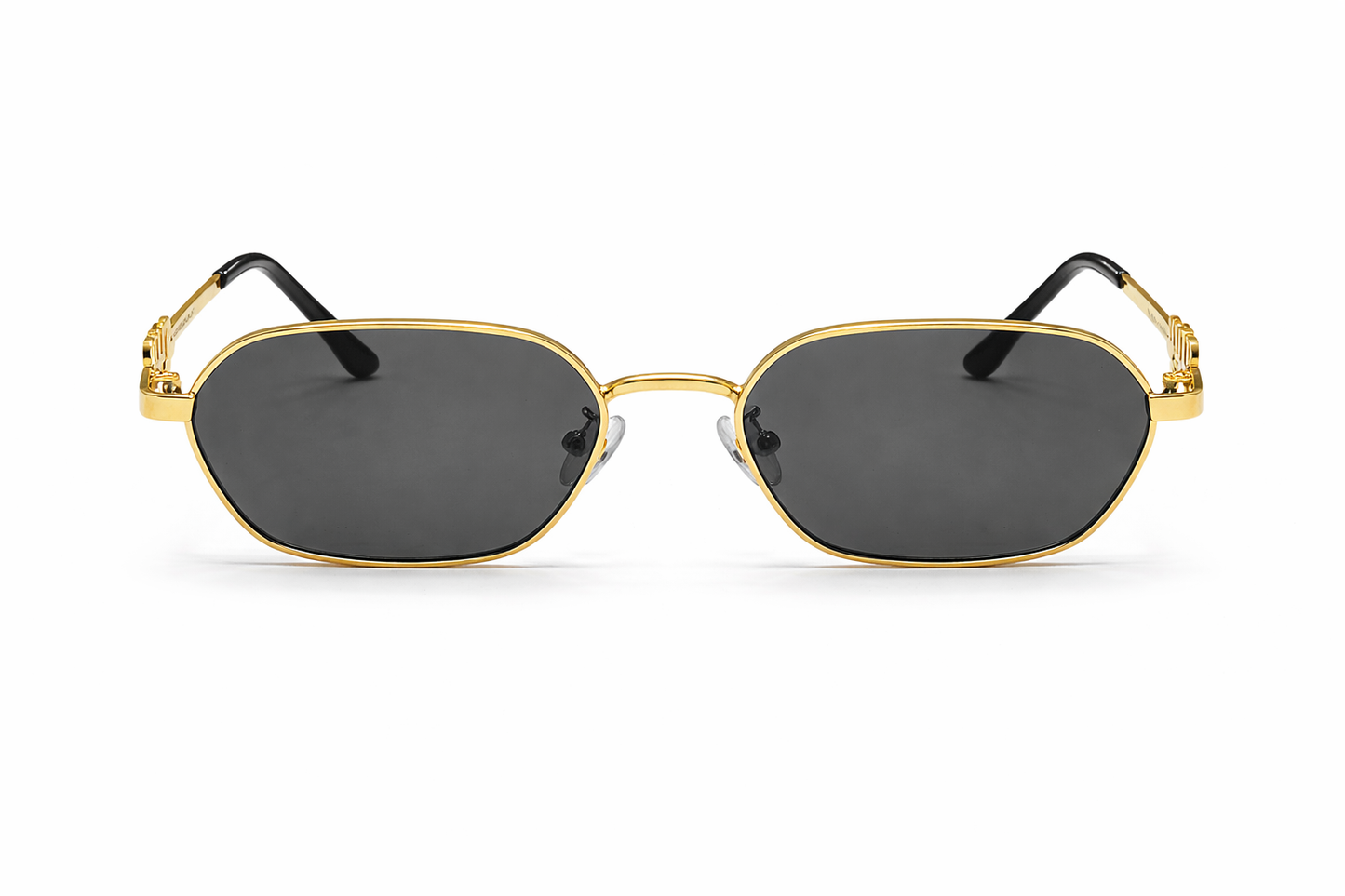 MIU MIU Signature Gold Rectangular Metal Sunglasses