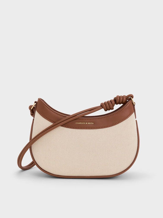 Charles & Keith Sabine Knotted-Strap Curved Shoulder Bag