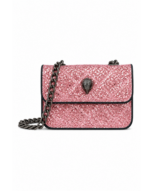 KURT GEIGER LONDON – Micro Kensington Bag (Rose Pink Glitter)