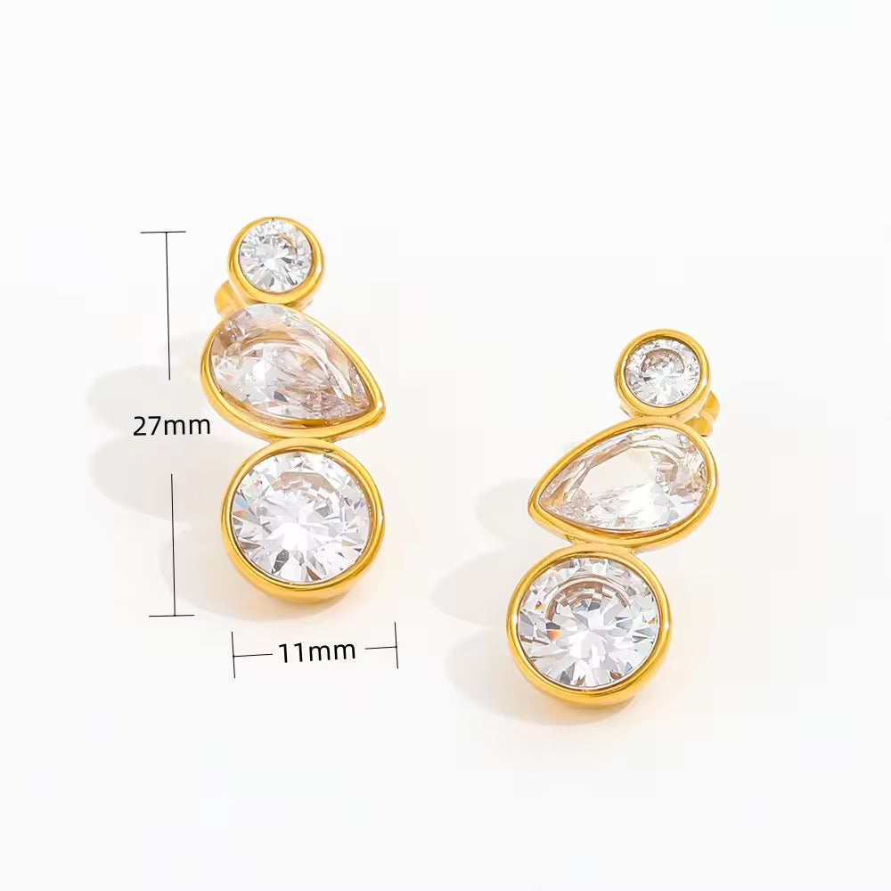 Aurora Drop Gold Earrings