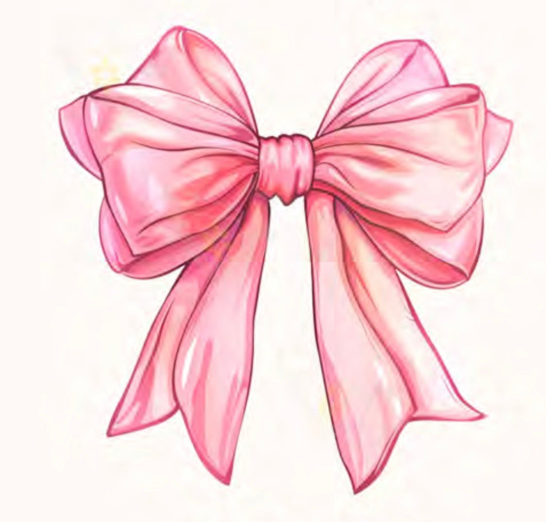 Pink Bow Metal Phone Sticker
