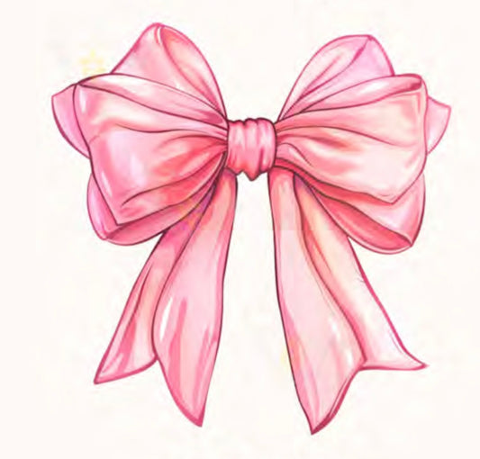 Pink Bow Metal Phone Sticker