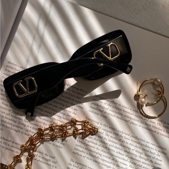 Valentino Rectangular Framed Glasses