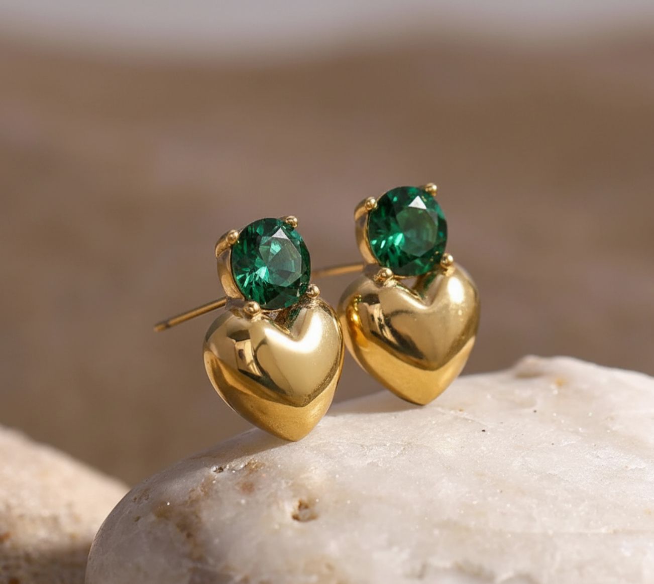 Crystal Crush Heart Studs