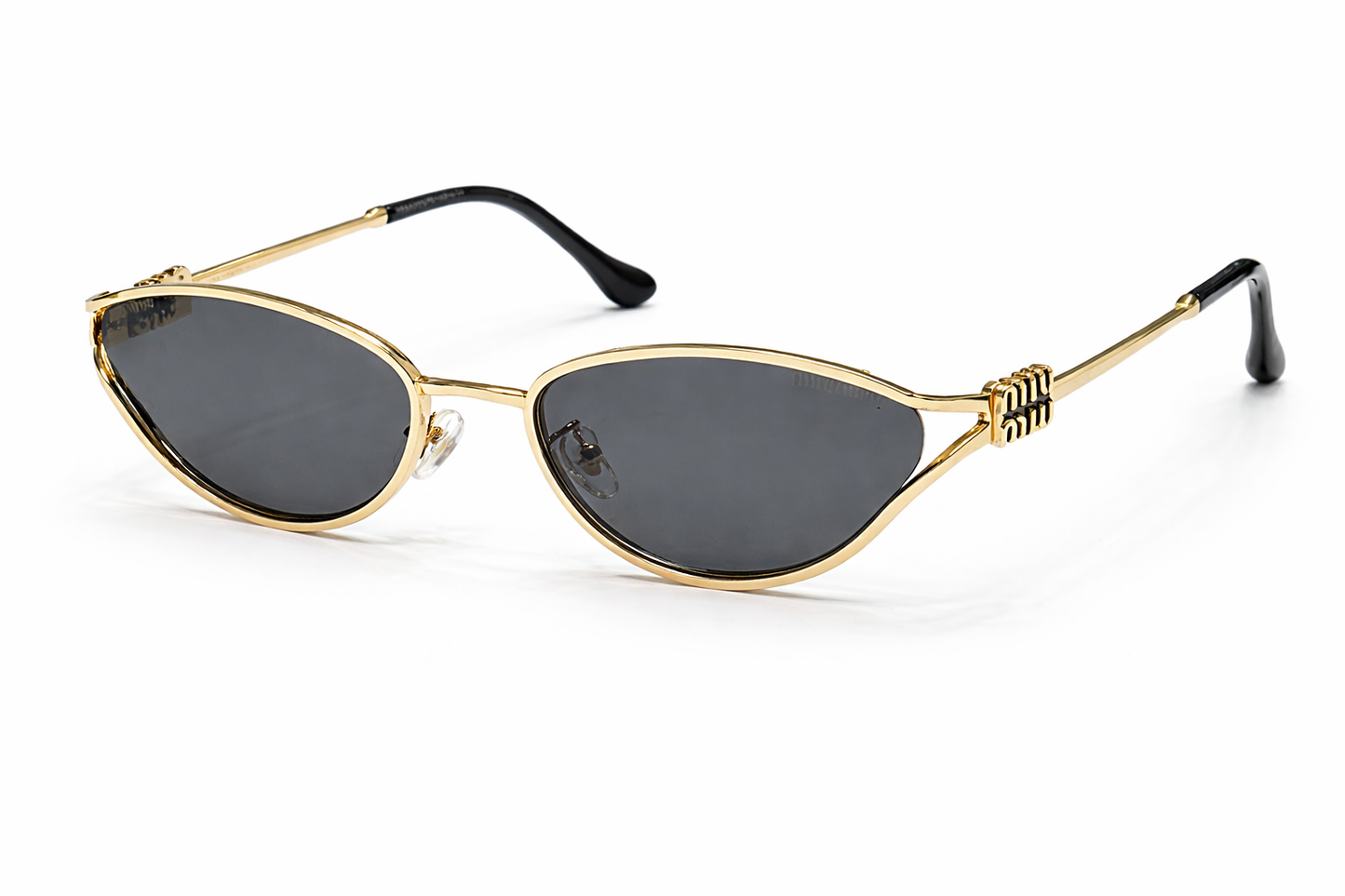 MIU MIU Gold Cat-Eye Metal Sunglasses