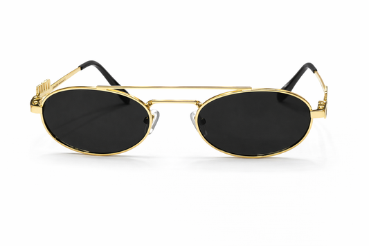 MIU MIU Aurelio Oval Gold Metal Frame Sunglasses