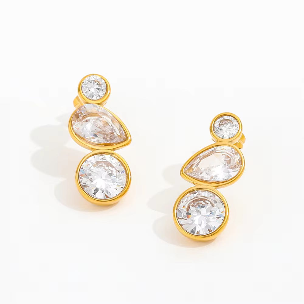 Aurora Drop Gold Earrings