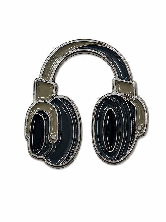 Black Headphones Metal Phone Sticker