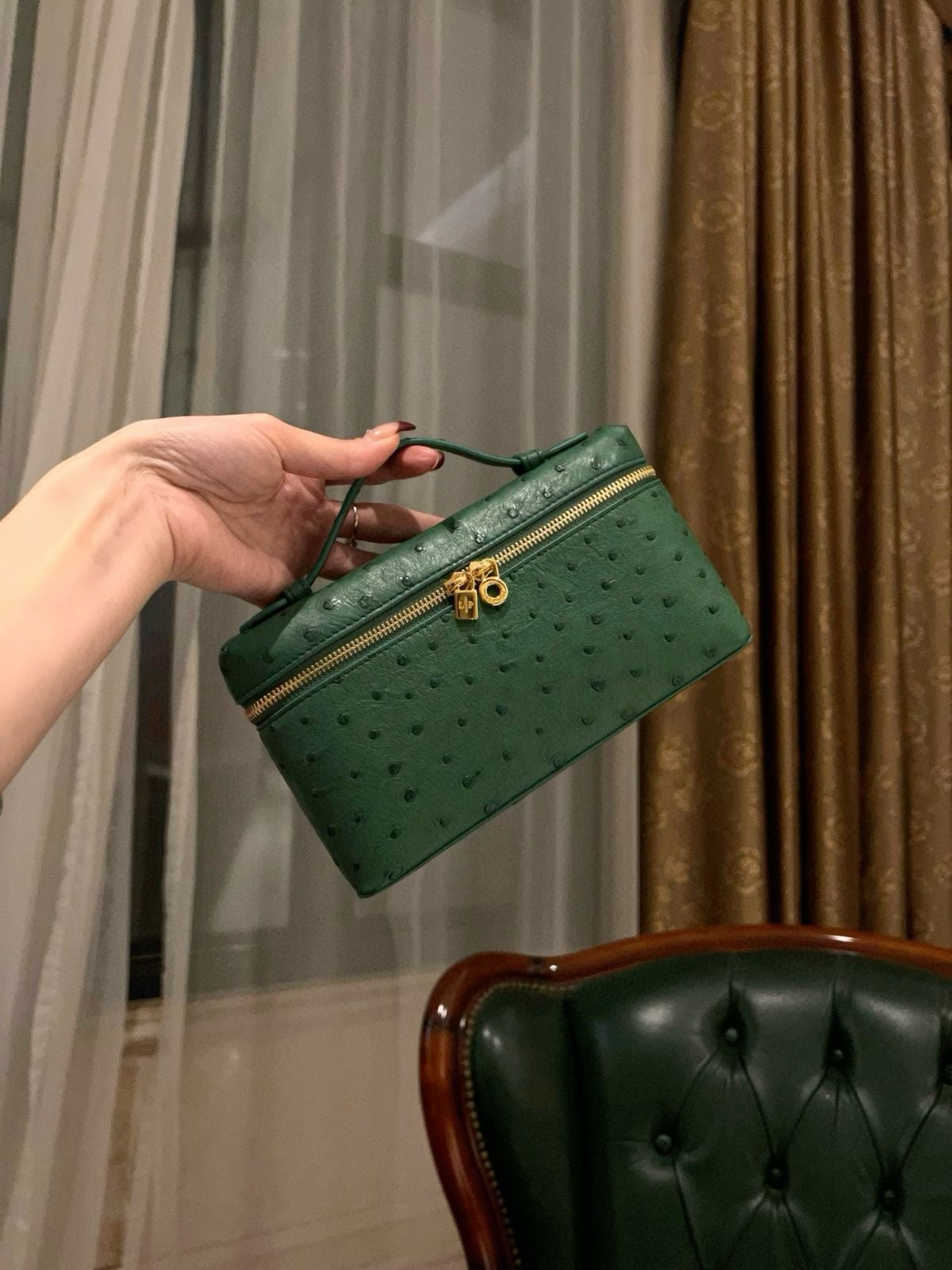 Loro Piana Extra Pocket L19 Ostrich Leather Bag