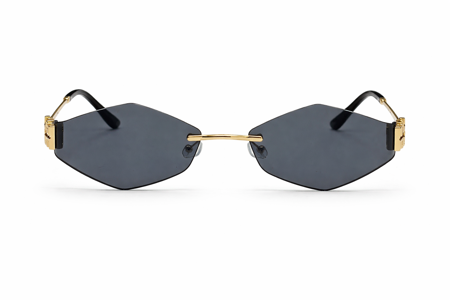 MIU MIU Geometric Rimless Gold Sunglasses